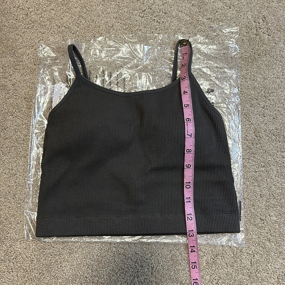 Zenana ash grey ribbed bralette S/M - Picture 11 of 11